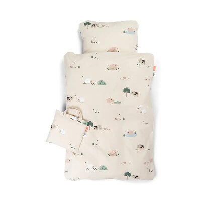 Beddengoed junior 100x140 cm Tiny farm Sand Beddengoed junior 100x140 cm Tiny farm Sand