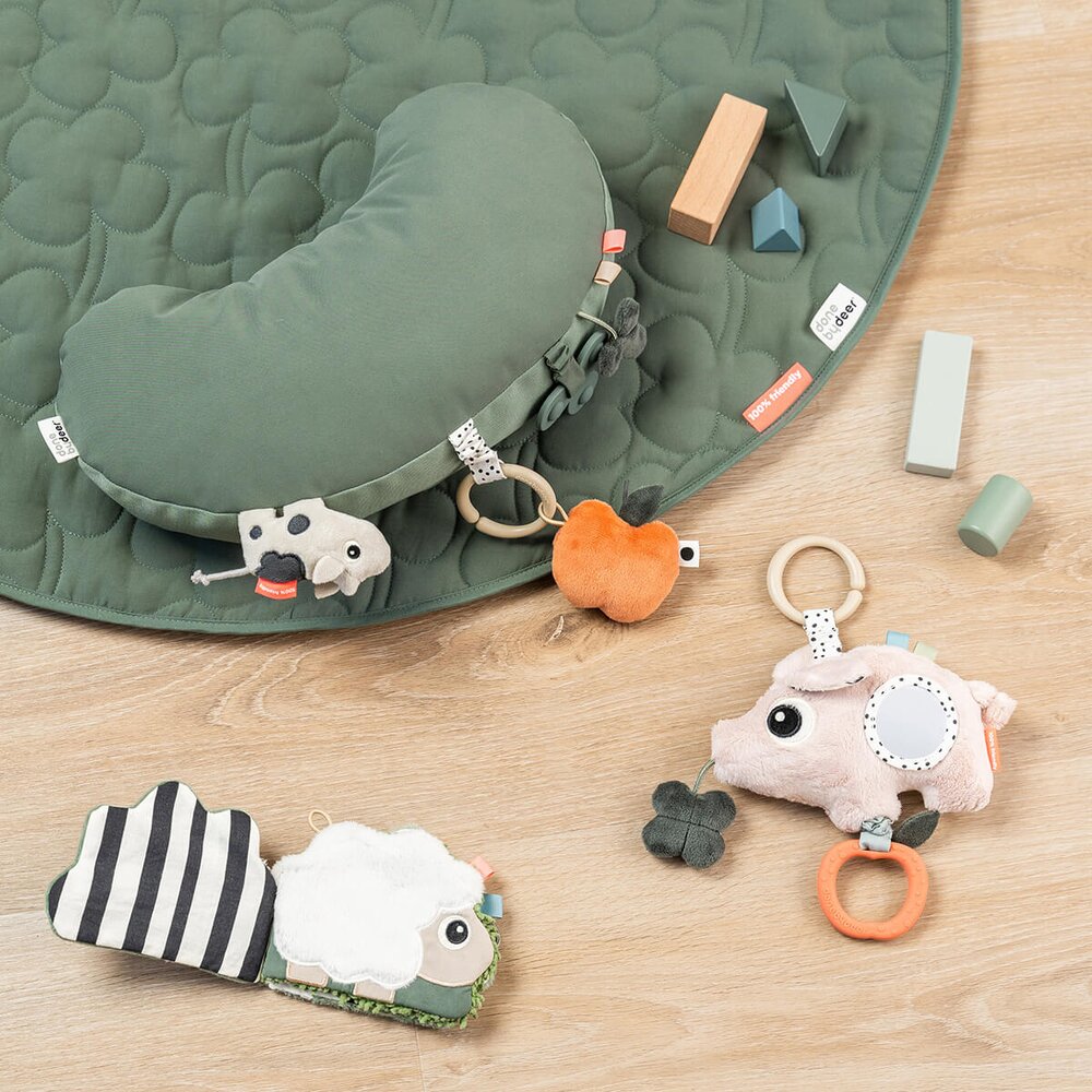 Tummy time activity pillow Tiny farm Green