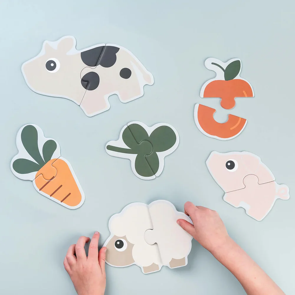 First jigsaw puzzle set Tiny farm Colou First jigsaw puzzle set Tiny farm Colou