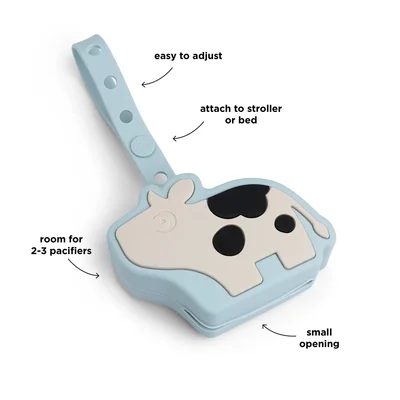 Silicone pacifier pouch Dotti Blue