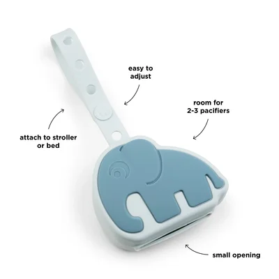 Silicone pacifier pouch Elphee Blue