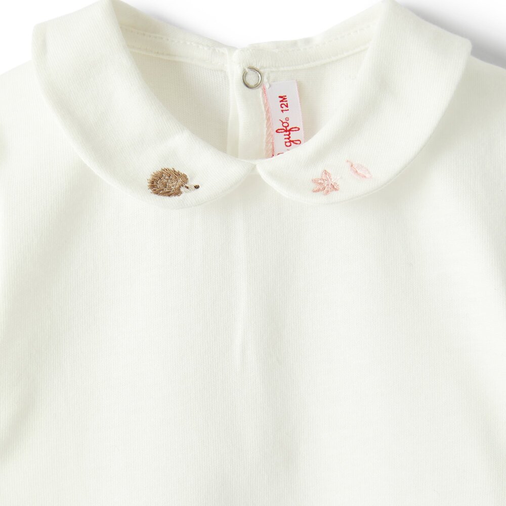 Body met egeltje op kraag Milk/ pink