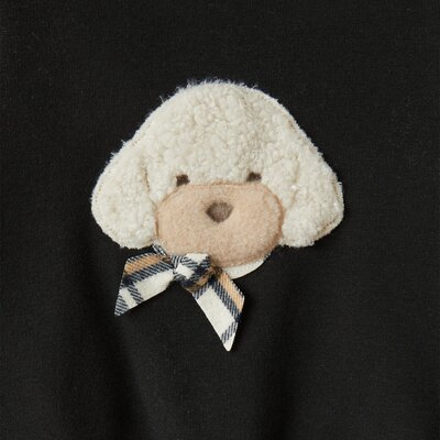 2-delige set sweater met hondje en shortje Black