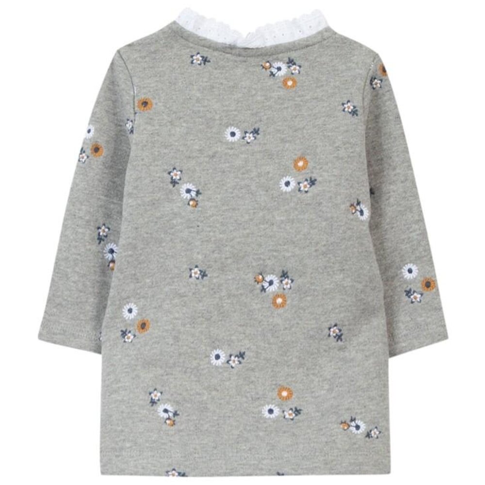 Jurk met mouwen gris clair chine