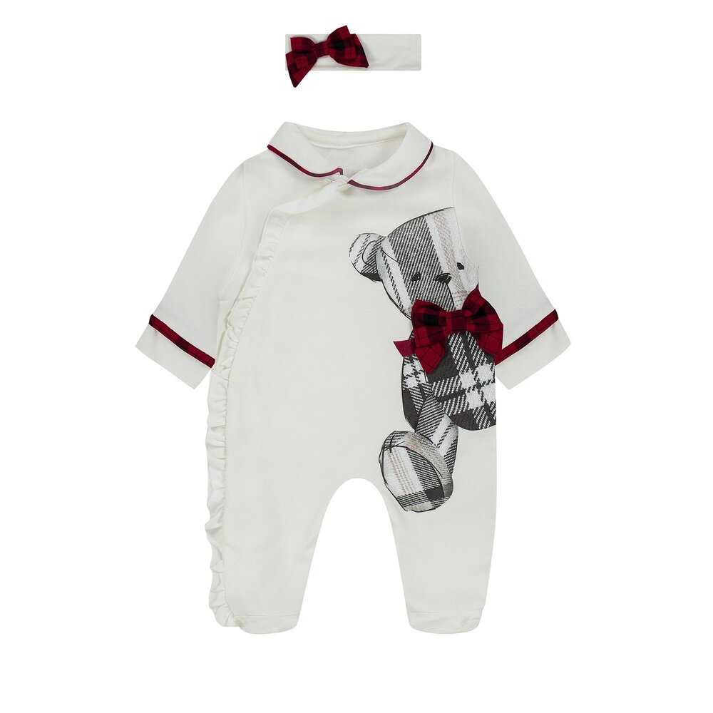 Babypakje bear bow + haarband
