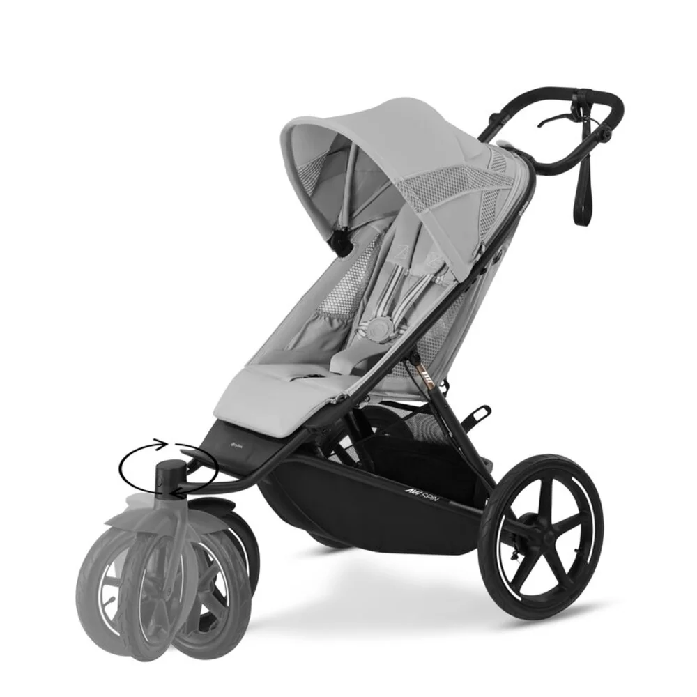 Kinderwagen Avi Spin BLK Fog Grey | light grey Kinderwagen Avi Spin BLK Fog Grey | light grey