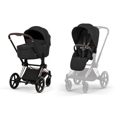 Priam Comfort set Sepia Black met Rose Gold Frame Priam Comfort set Sepia Black met Rose Gold Frame