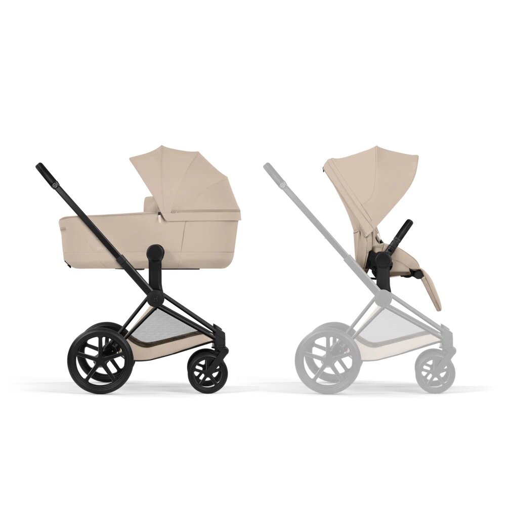 Priam Comfort set Cozy Beige met Matt Black Frame Priam Comfort set Cozy Beige met Matt Black Frame
