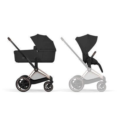 e-Priam Comfort set Sepia Black met Rose Gold Frame