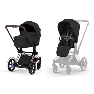e-Priam Comfort set Sepia Black met Rose Gold Frame e-Priam Comfort set Sepia Black met Rose Gold Frame