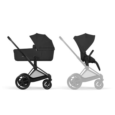 e-Priam Comfort set Sepia Black met Matt Black Frame e-Priam Comfort set Sepia Black met Matt Black Frame