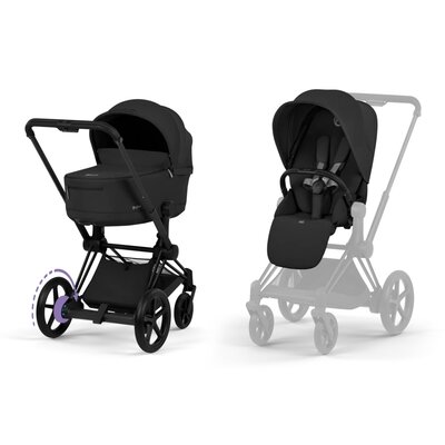 e-Priam Comfort set Sepia Black met Matt Black Frame e-Priam Comfort set Sepia Black met Matt Black Frame