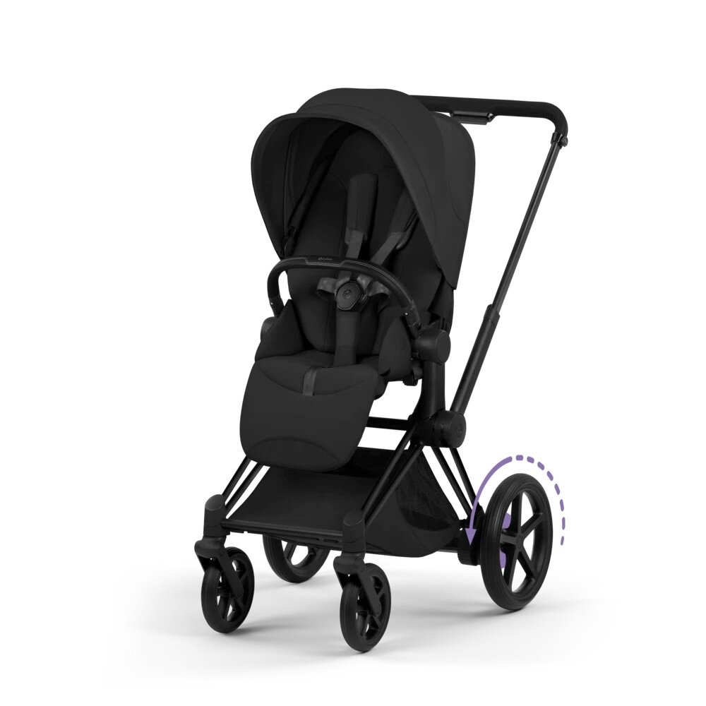 e-Priam Style Onderstel + frame zitting Matt Black