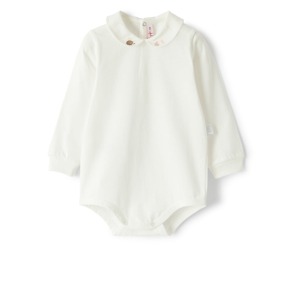 Body met egeltje op kraag Milk/ pink