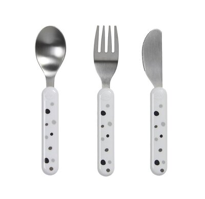 Cutlery set, Dreamy dots White