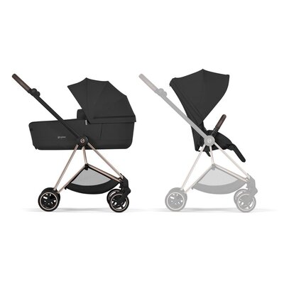 Kinderwagen MIOS Comfort and Foldable Carry Cot Rose Gold Frame Sepia black Kinderwagen MIOS Comfort and Foldable Carry Cot Rose Gold Frame Sepia black