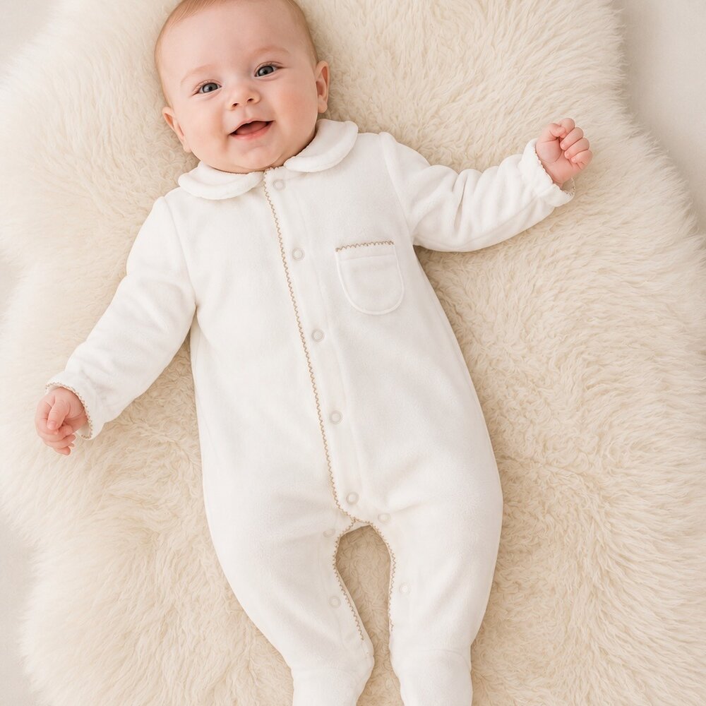 Babypakje Milan velours Wit Babypakje Milan velours Wit