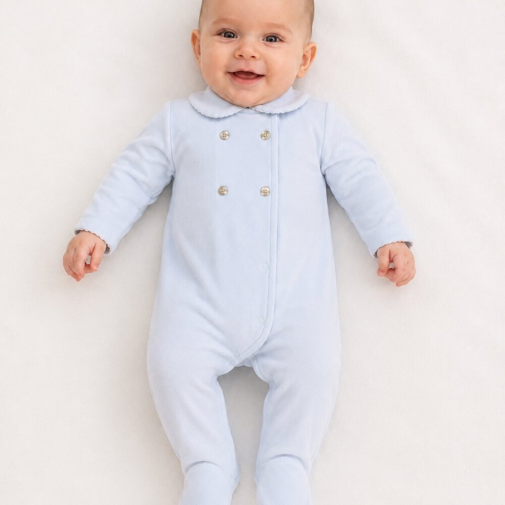 Babypakje Jamie velours Blauw Babypakje Jamie velours Blauw