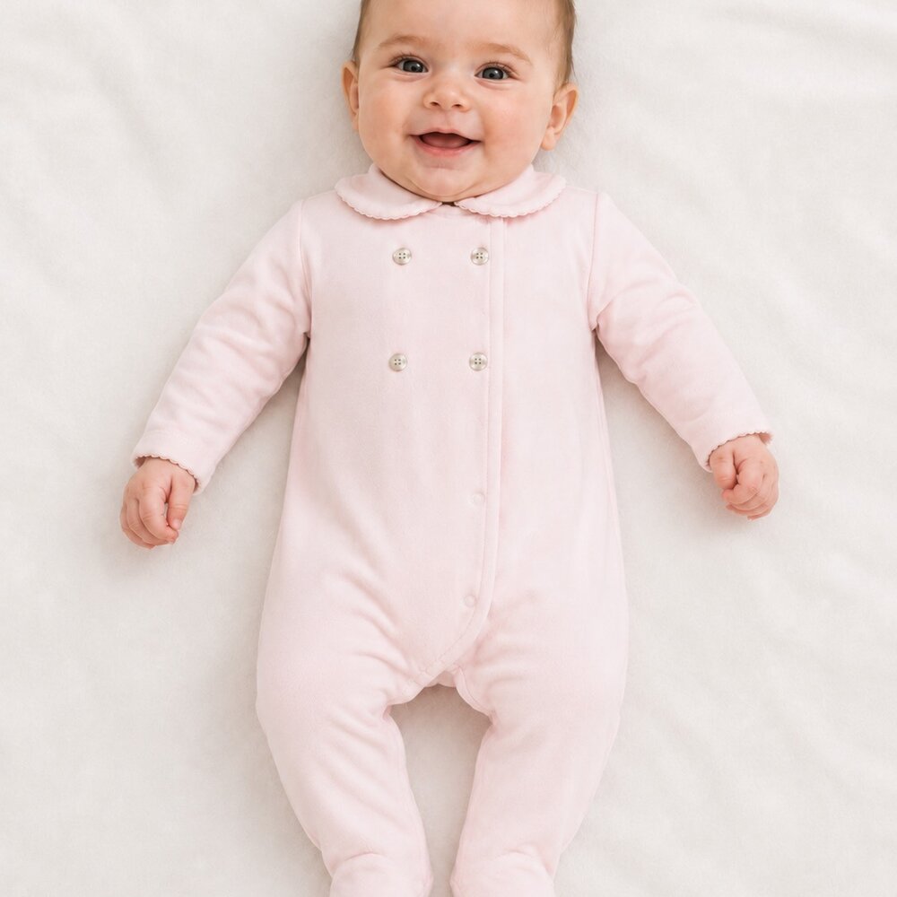 Babypakje Jamie velours Roze