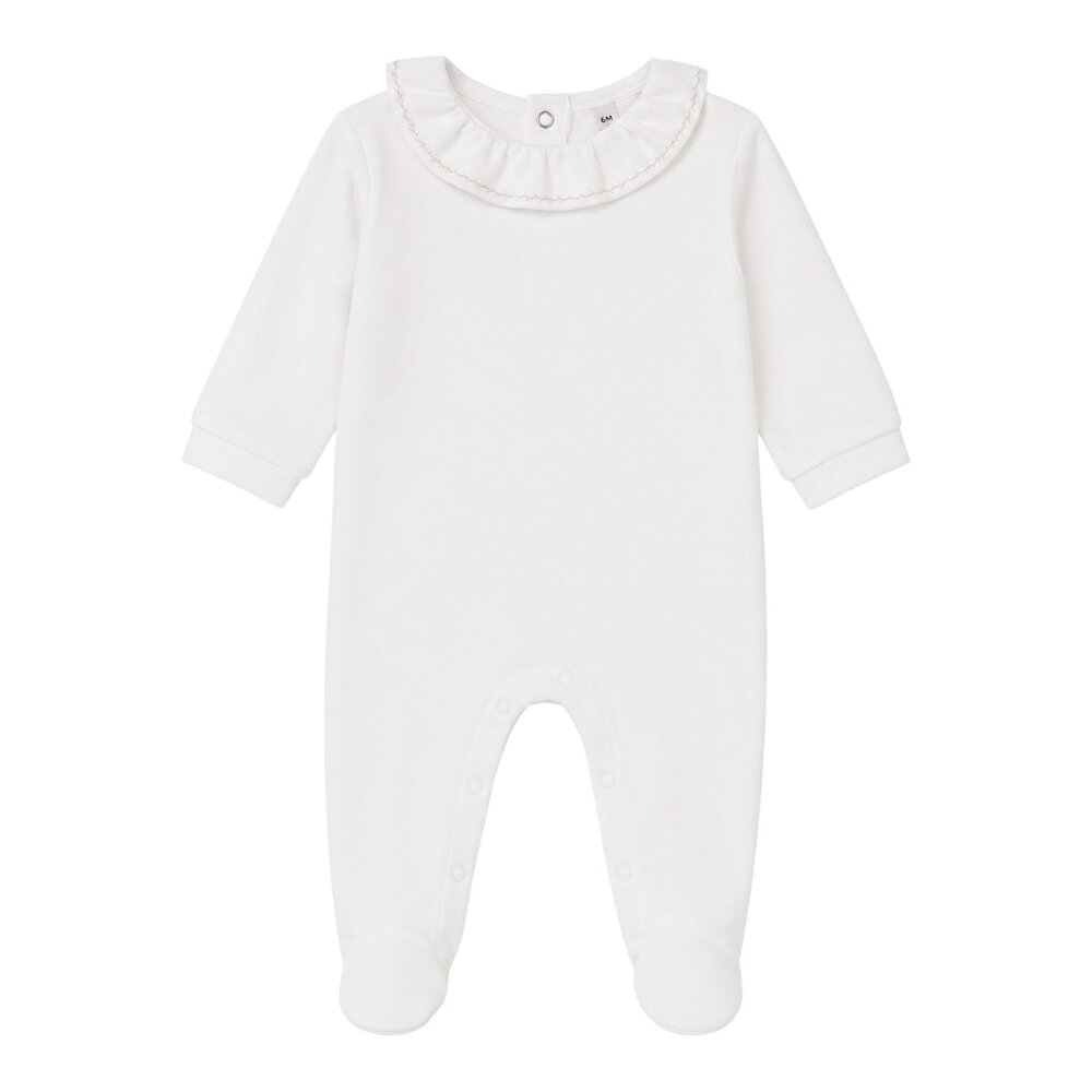 Babypakje Élise velours Wit Babypakje Élise velours Wit