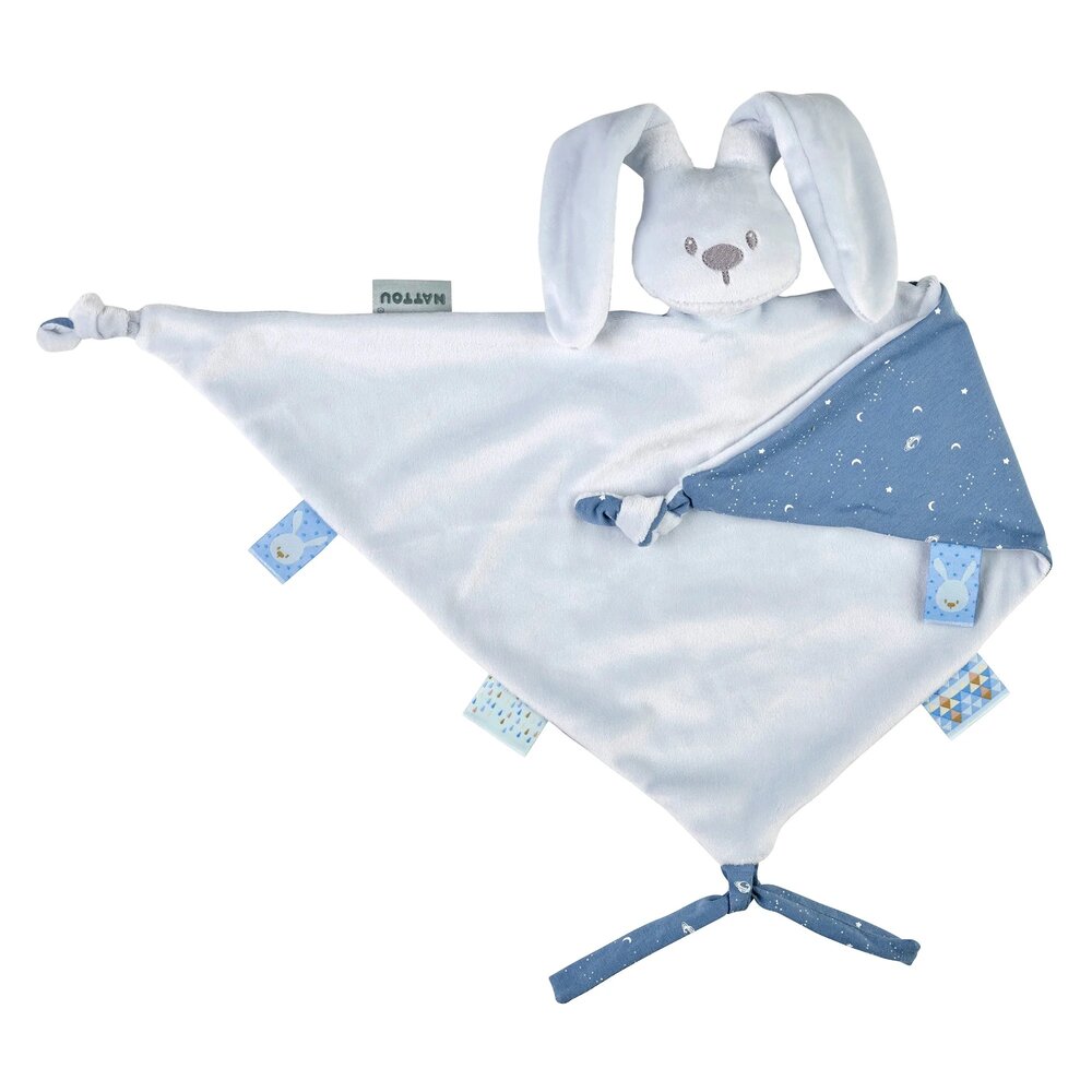 Maxi-doudou lapidou met gedrukt motief Pastel blauw
