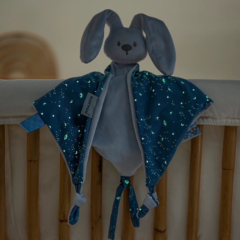 Maxi-doudou lapidou met gedrukt motief Pastel blauw