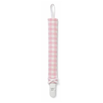 Fopspeenketting vichy Roze wit