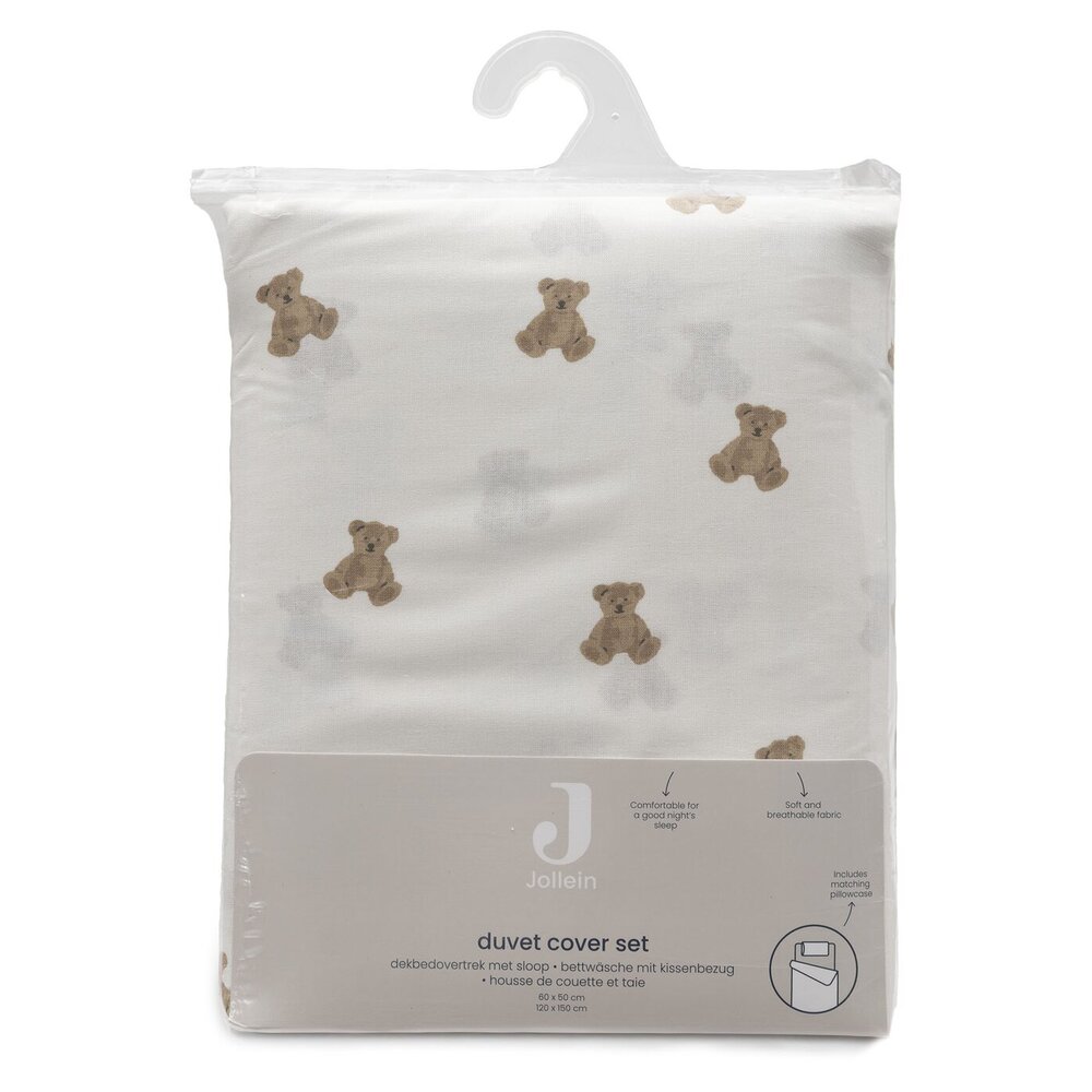 Dekbedovertrek met sloop 120x150cm Mini Teddy Bear