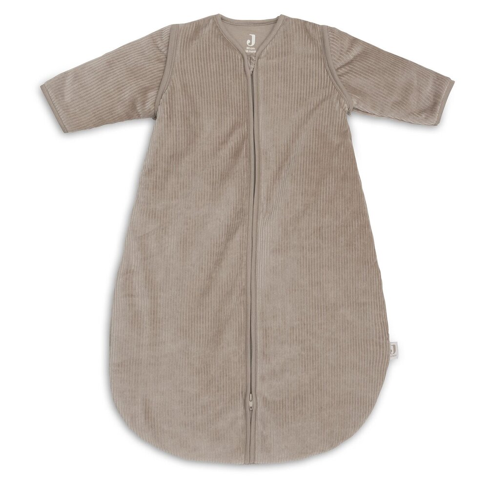 Slaapzak met afritsbare mouw Rond 90cm Rib Milky