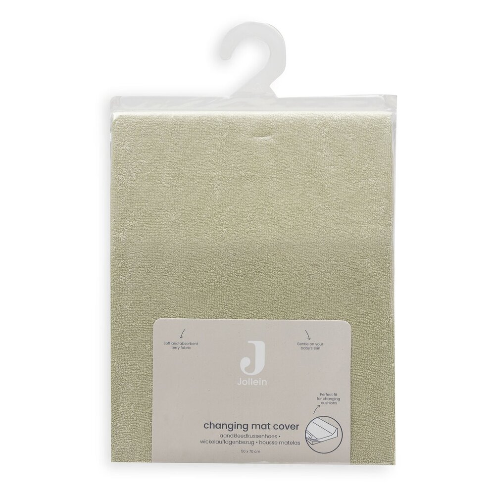Aankleedkussenhoes Badstof 50x70cm Soft Matcha