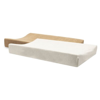 Aankleedkussenhoes Badstof 50x70cm - 2 stuks Hazel/Oatmeal