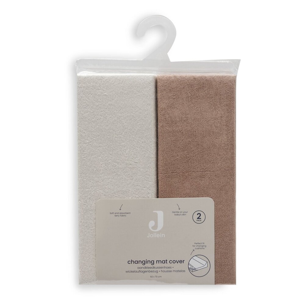 Aankleedkussenhoes Badstof 50x70cm Light Terra/Oat