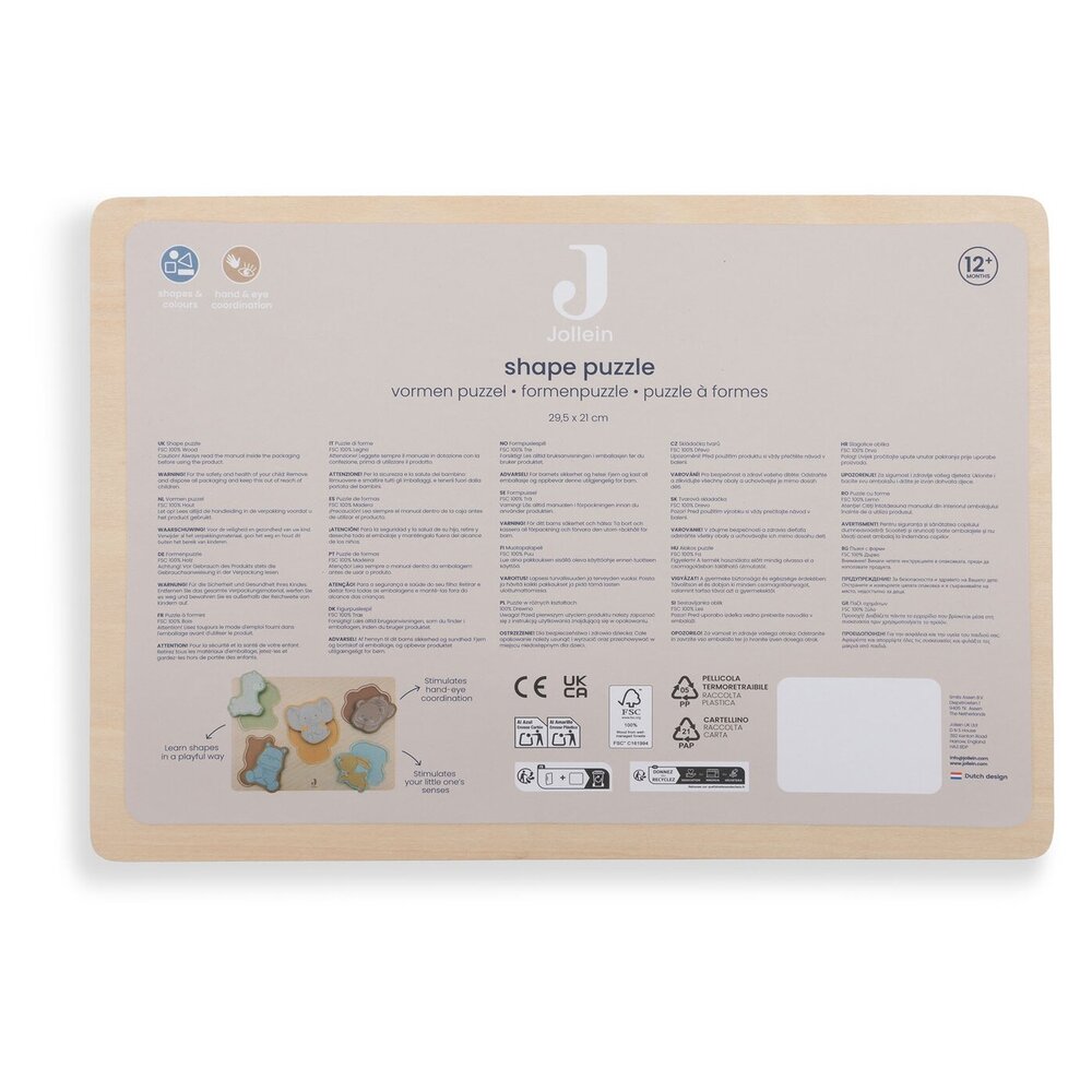 Houten Vormenpuzzel Jollies