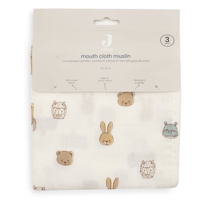 Hydrofiel Monddoekje 31x31cm - 3 Stuks Jollies