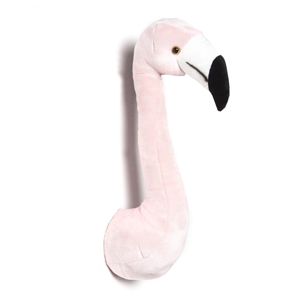Dierenkop muurdecoratie Pink Flamingo Sophia