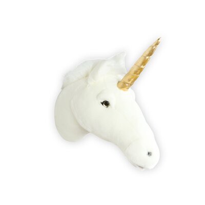 Dierenkop muurdecoratie White Unicorn C