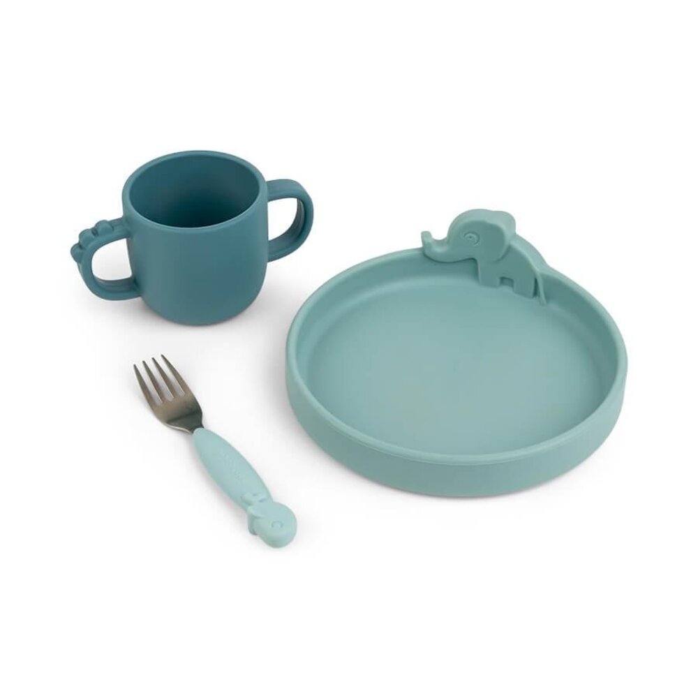 Peekaboo dinner set, Deer friends Blue