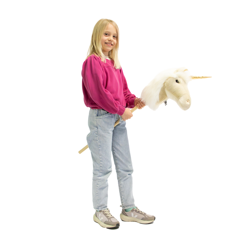 Stick animal White unicorn Stick animal White unicorn
