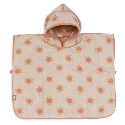 Badponcho Badstof Jacquard Reversible - Sun Light Terra Badponcho Badstof Jacquard Reversible - Sun Light Terra