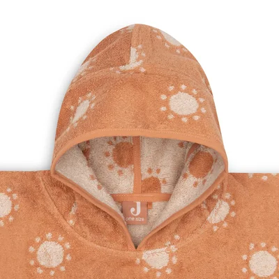 Badponcho Badstof Jacquard Reversible - Sun Light Terra Badponcho Badstof Jacquard Reversible - Sun Light Terra