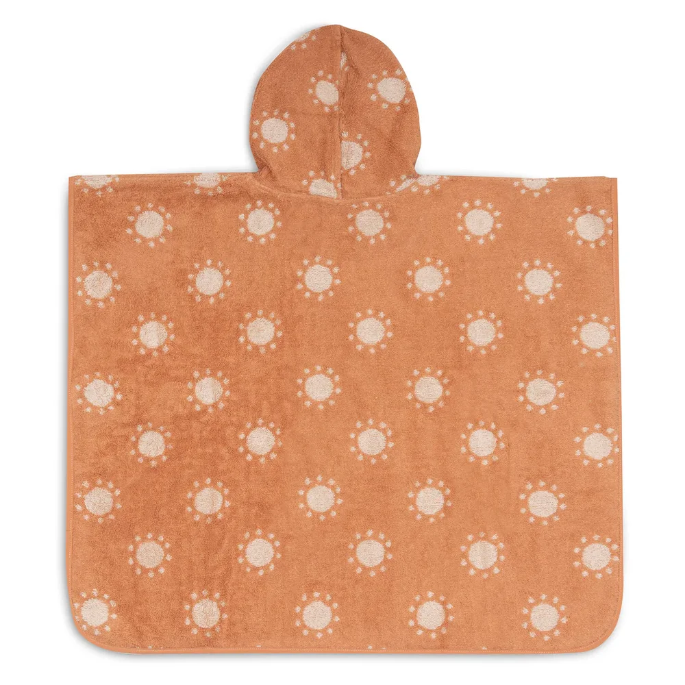 Badponcho Badstof Jacquard Reversible - Sun Light Terra Badponcho Badstof Jacquard Reversible - Sun Light Terra