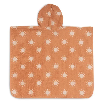 Badponcho Badstof Jacquard Reversible - Sun Light Terra Badponcho Badstof Jacquard Reversible - Sun Light Terra