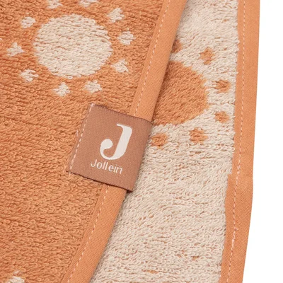 Badponcho Badstof Jacquard Reversible - Sun Light Terra Badponcho Badstof Jacquard Reversible - Sun Light Terra