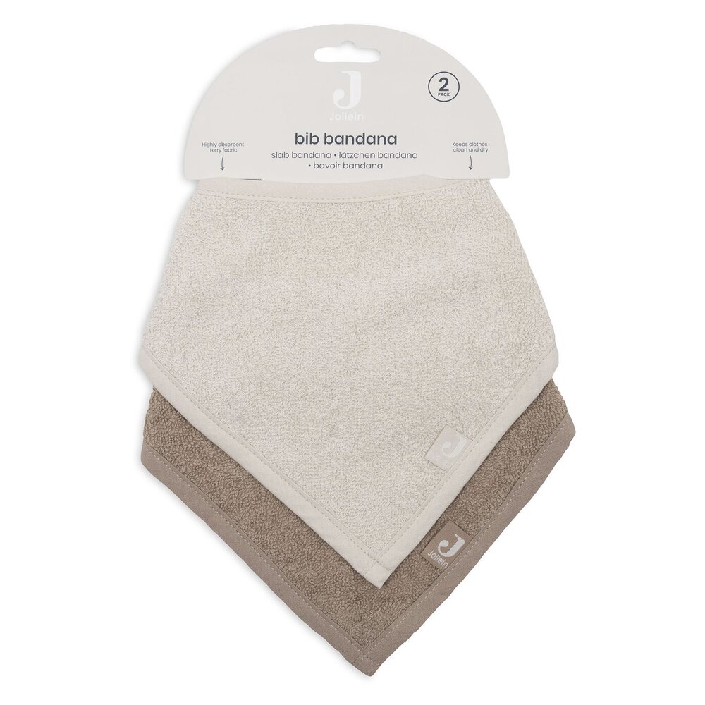 Slab Bandana - 2 Stuks Sand/Milky Coffee