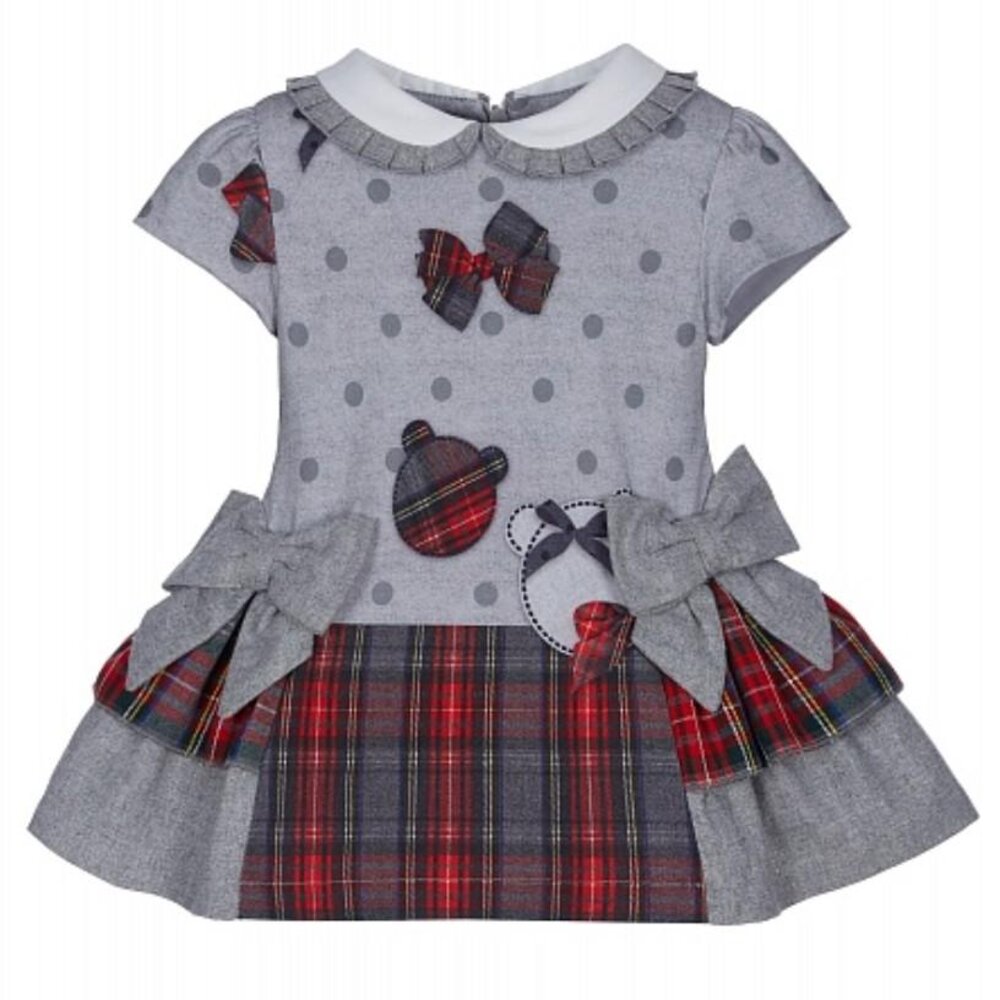 Jurkje met print rood/grijs