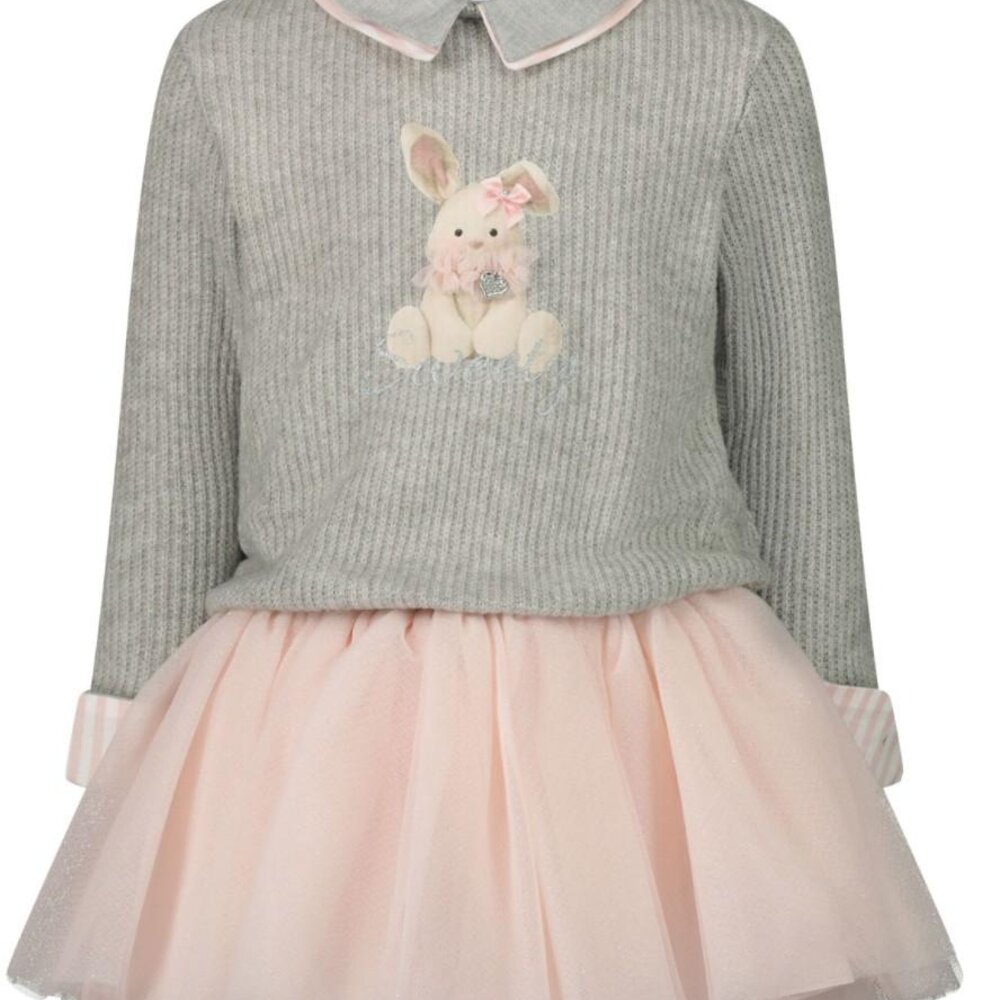 Jurkje Sweety grijs/roos
