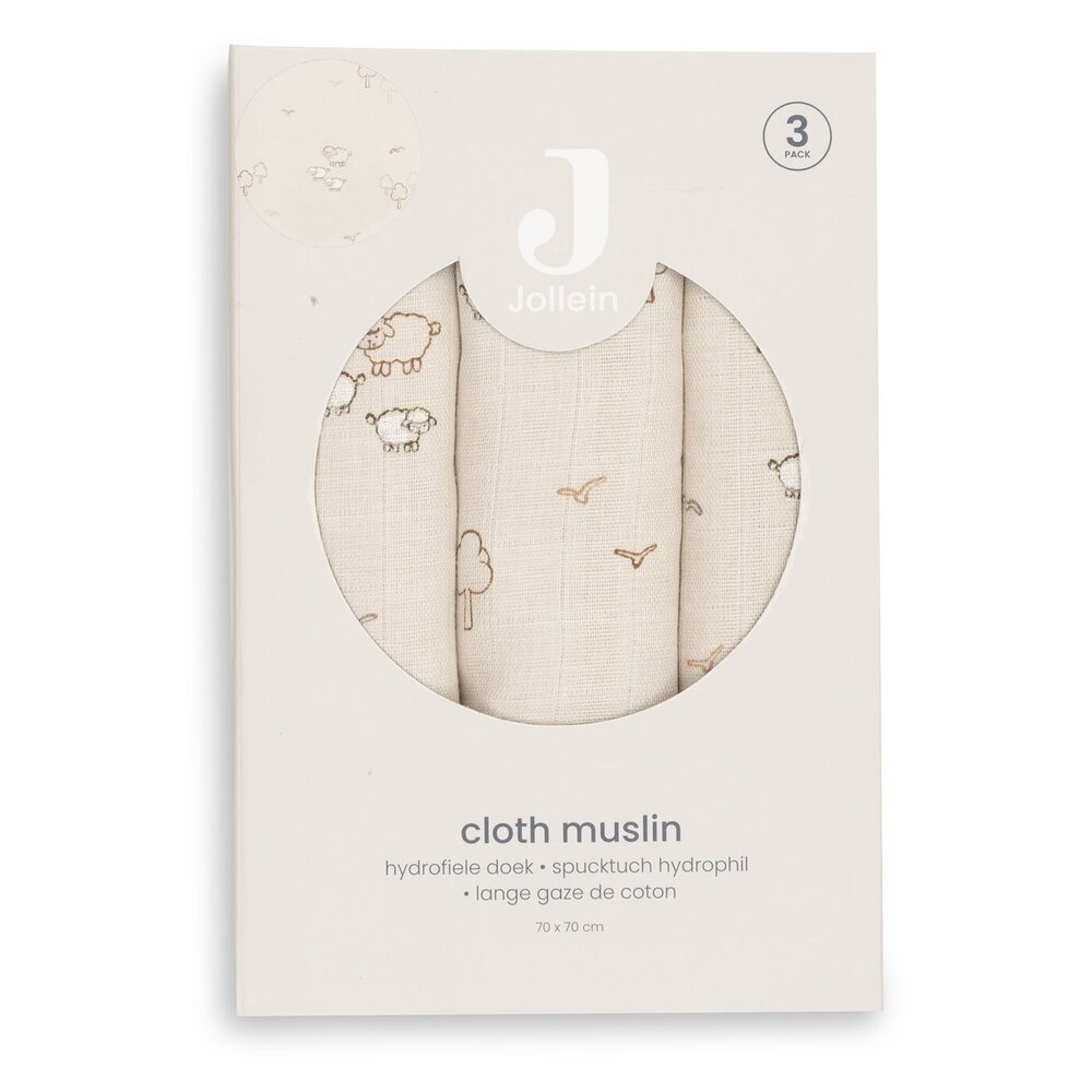 Hydrofiele Doek Small 70x70cm- 3 Stuks Woolly Hydrofiele Doek Small 70x70cm- 3 Stuks Woolly