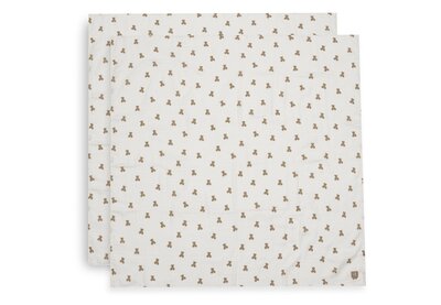 Hydrofiele Doek Large 115x115cm - 2 stuks Mini Teddy Bear