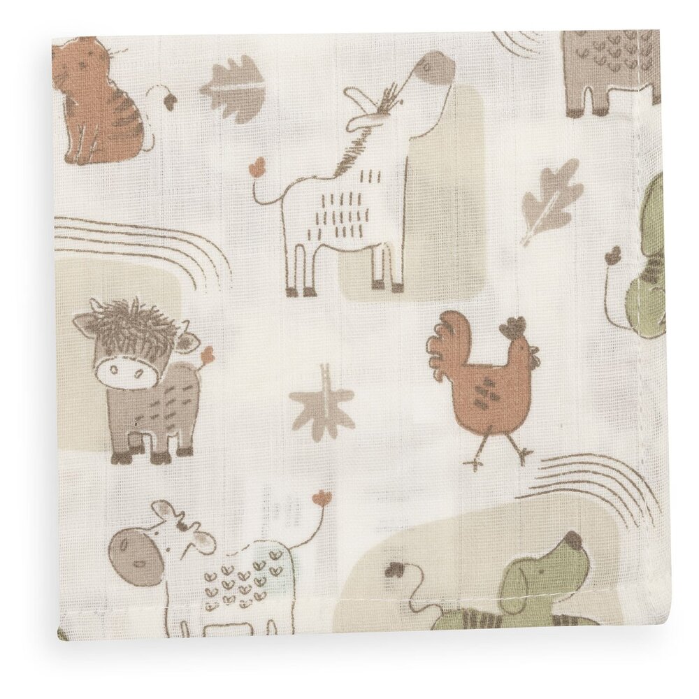 Hydrofiel Monddoekje 31x31cm - 3 Stuks Barn Buddies Hydrofiel Monddoekje 31x31cm - 3 Stuks Barn Buddies