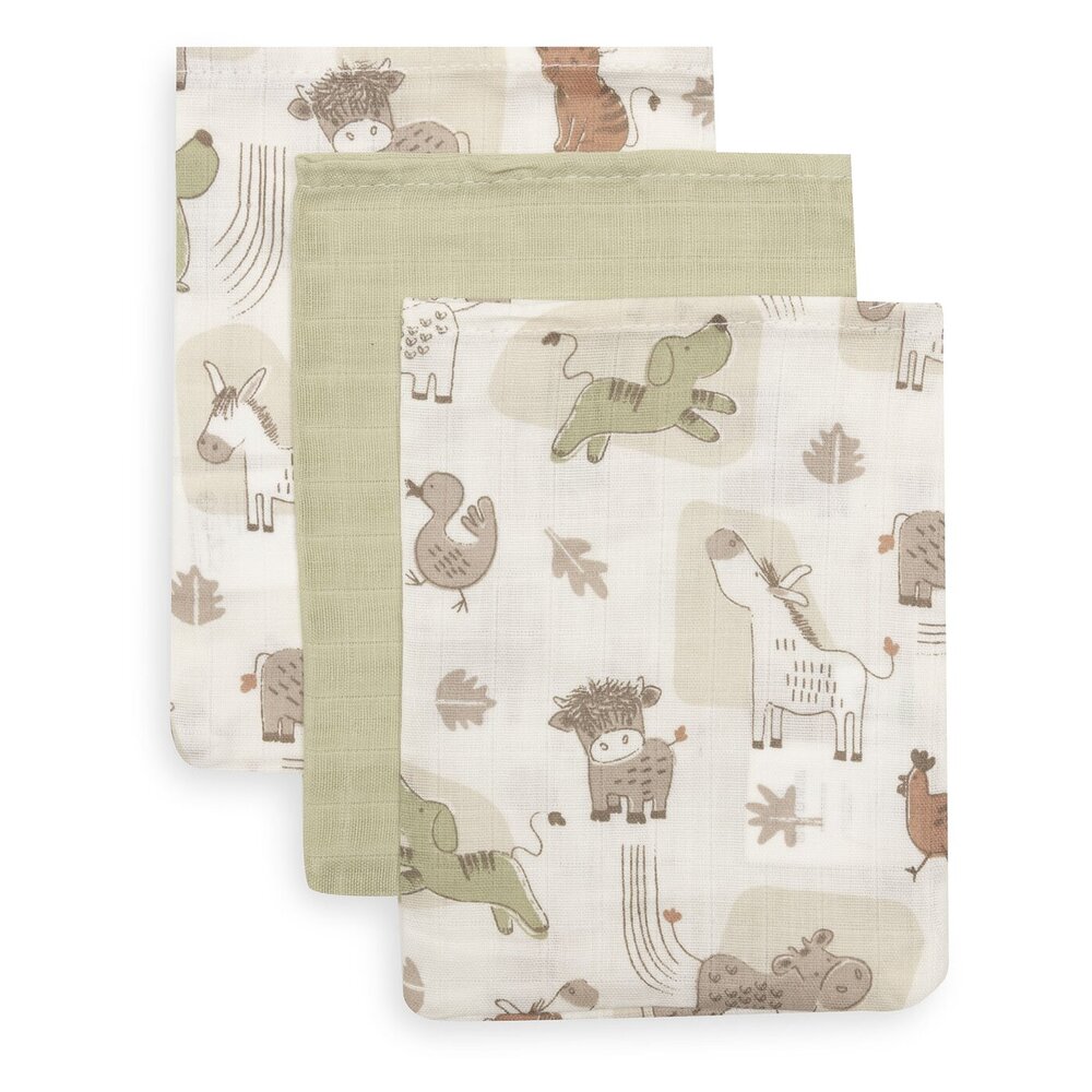 Hydrofiel Washandje 15x20cm - 3 Stuks Barn Buddies Hydrofiel Washandje 15x20cm - 3 Stuks Barn Buddies